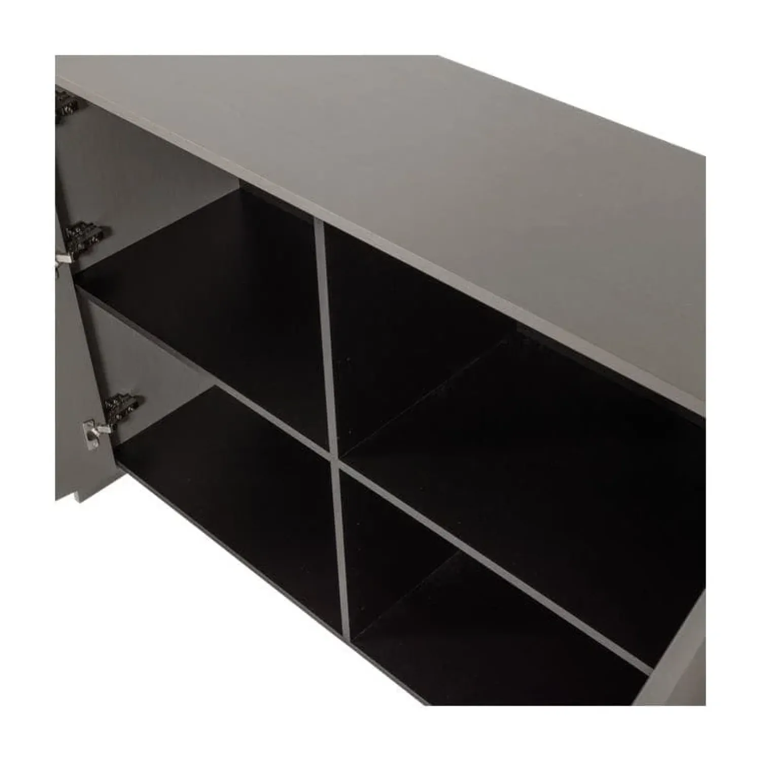 WOOOD Dressoirs|Industriele Kasten|Brock Dressoir Essen fineer Warmgrijs 200cm