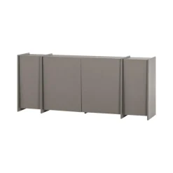 WOOOD Dressoirs|Industriele Kasten|Brock Dressoir Essen fineer Warmgrijs 200cm
