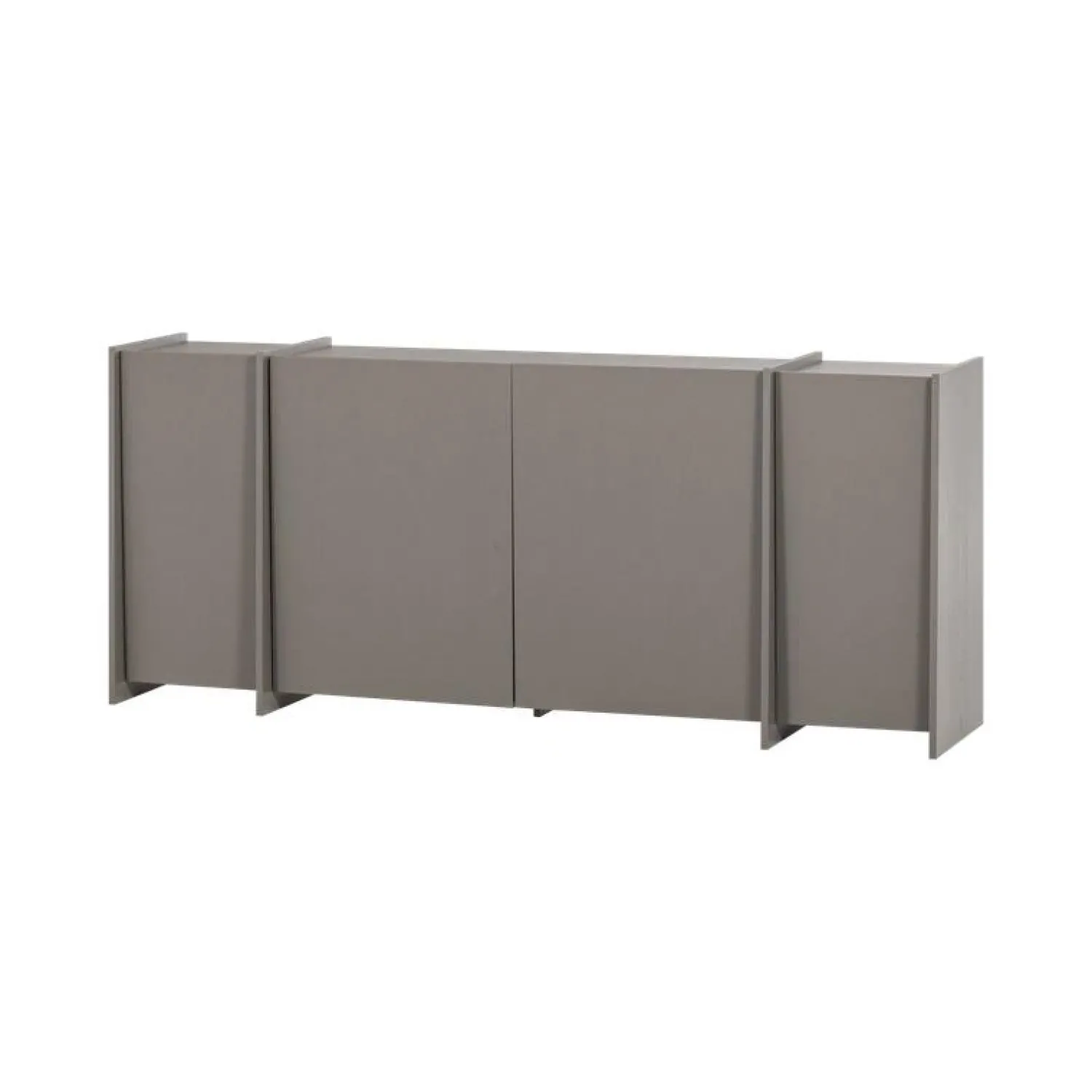 WOOOD Dressoirs|Industriele Kasten|Brock Dressoir Essen fineer Warmgrijs 200cm
