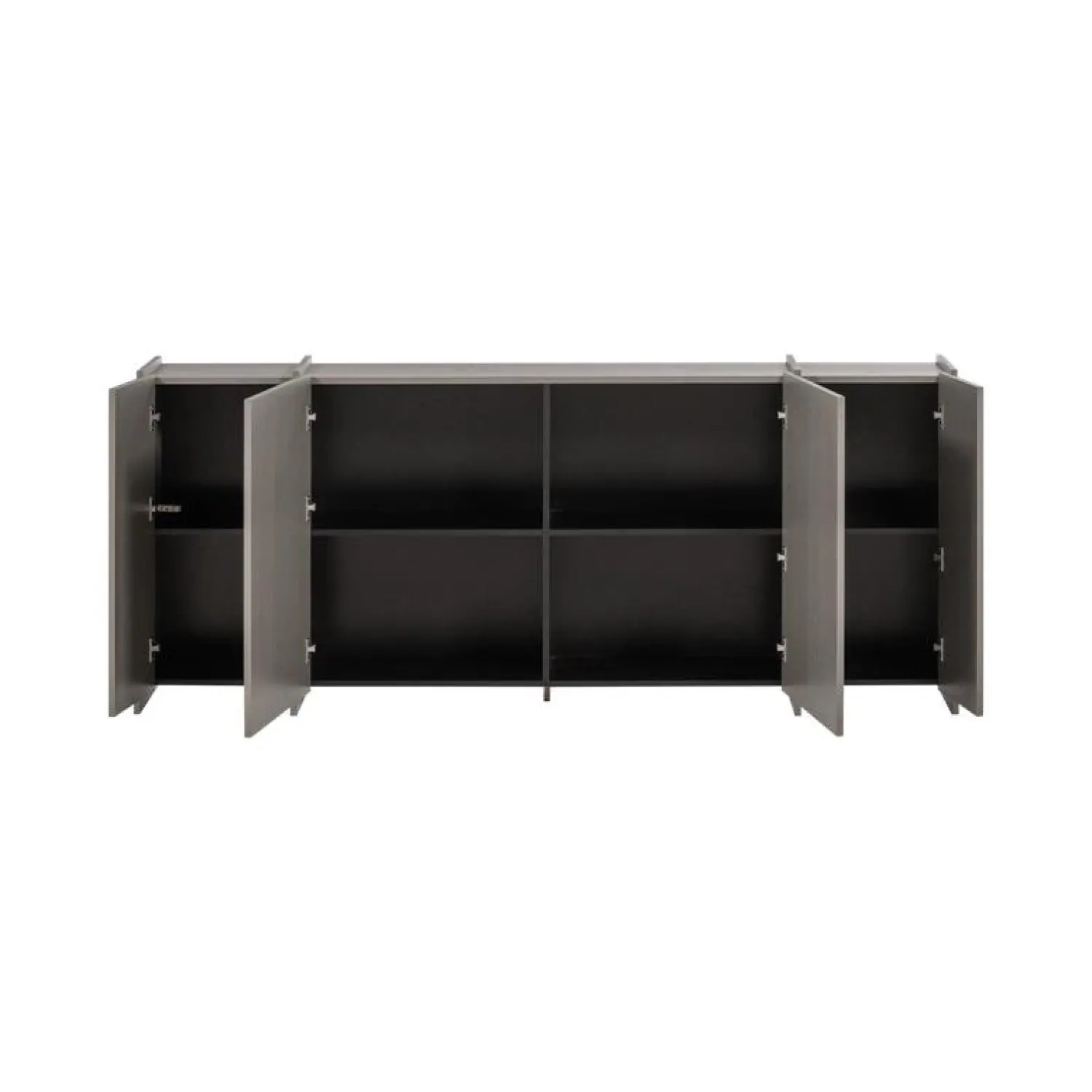 WOOOD Dressoirs|Industriele Kasten|Brock Dressoir Essen fineer Warmgrijs 200cm