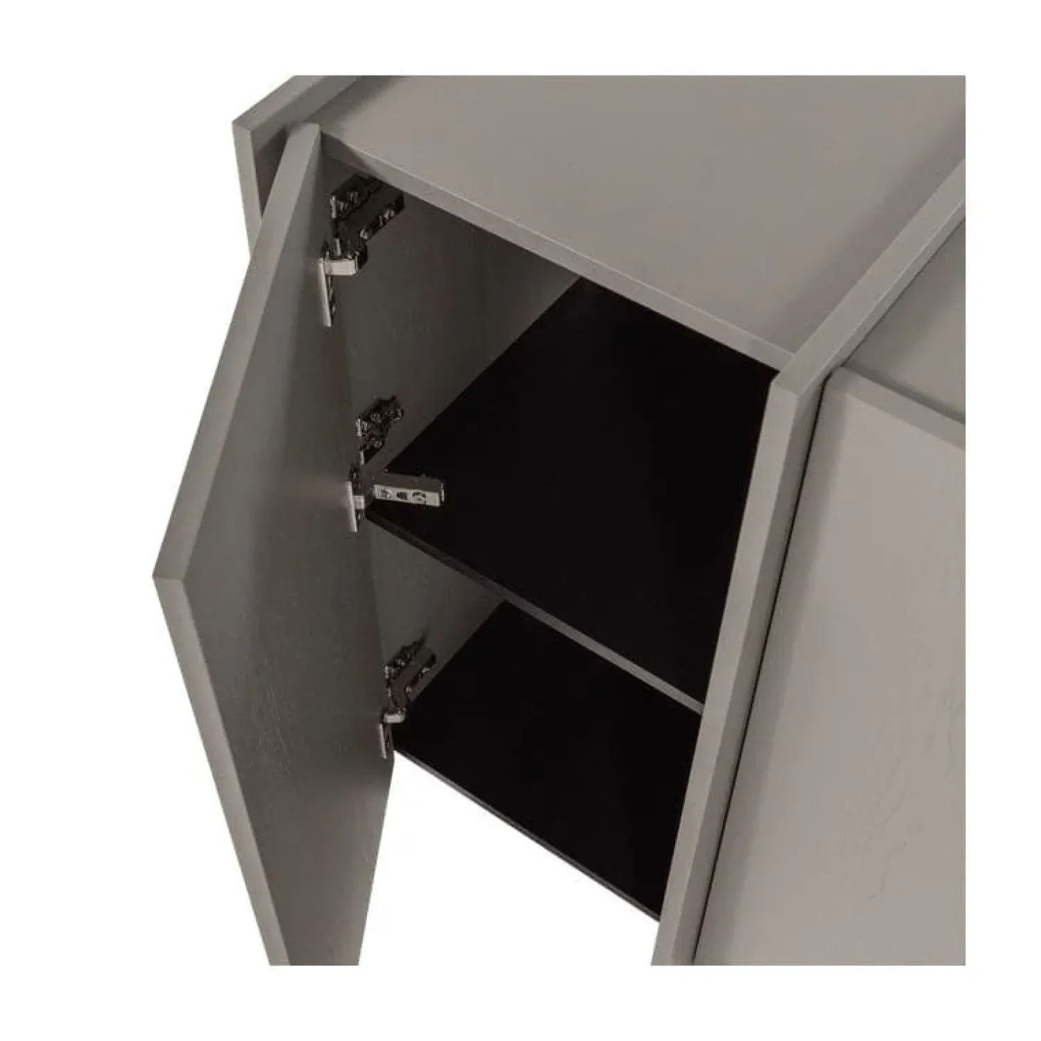 WOOOD Dressoirs|Industriele Kasten|Brock Dressoir Essen fineer Warmgrijs 200cm