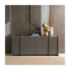 WOOOD Dressoirs|Industriele Kasten|Brock Dressoir Essen fineer Warmgrijs 200cm