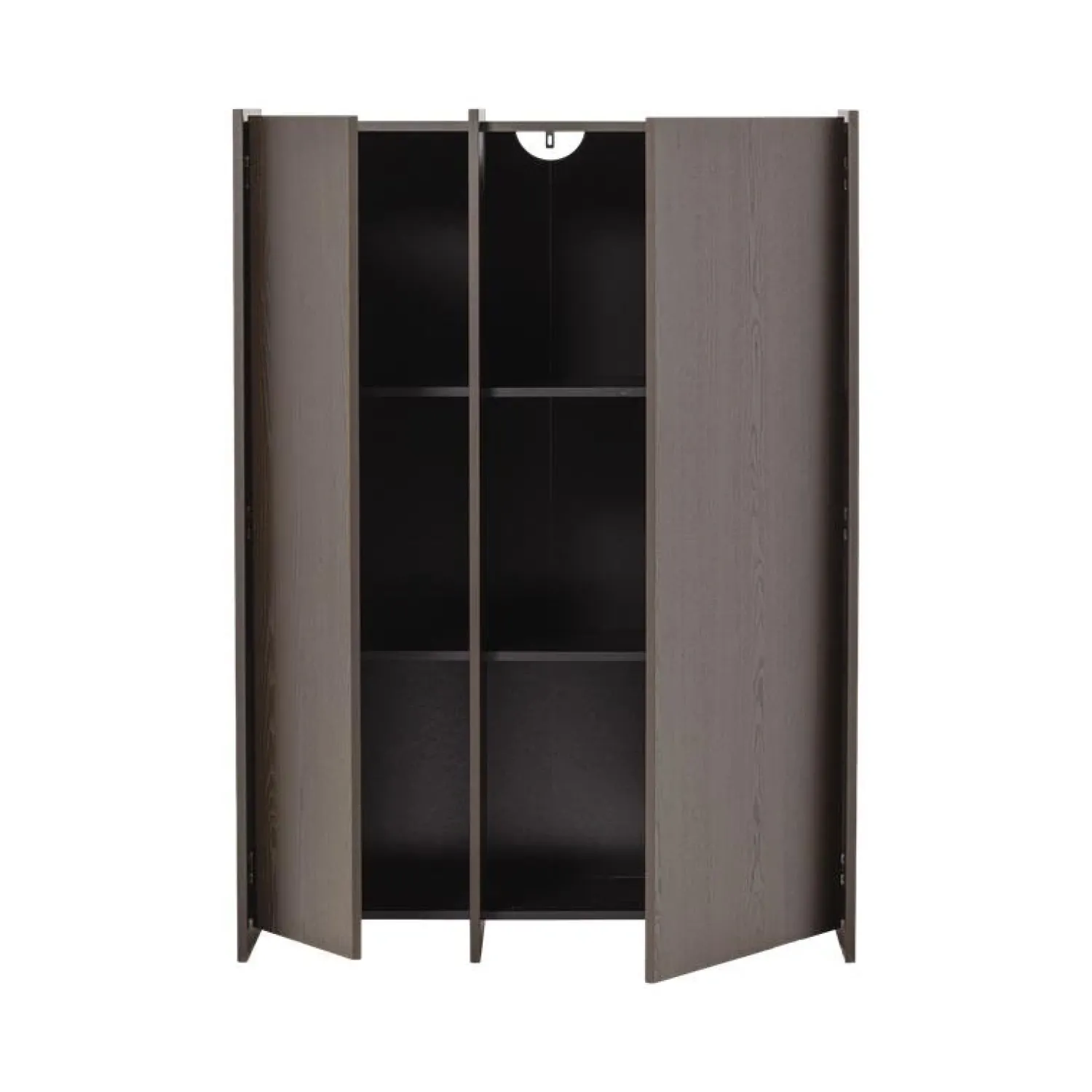 WOOOD Industriele Kasten|Kledingkasten|Brock Kledingkast 2-deurs Essen fineer Middenbruin 102cm