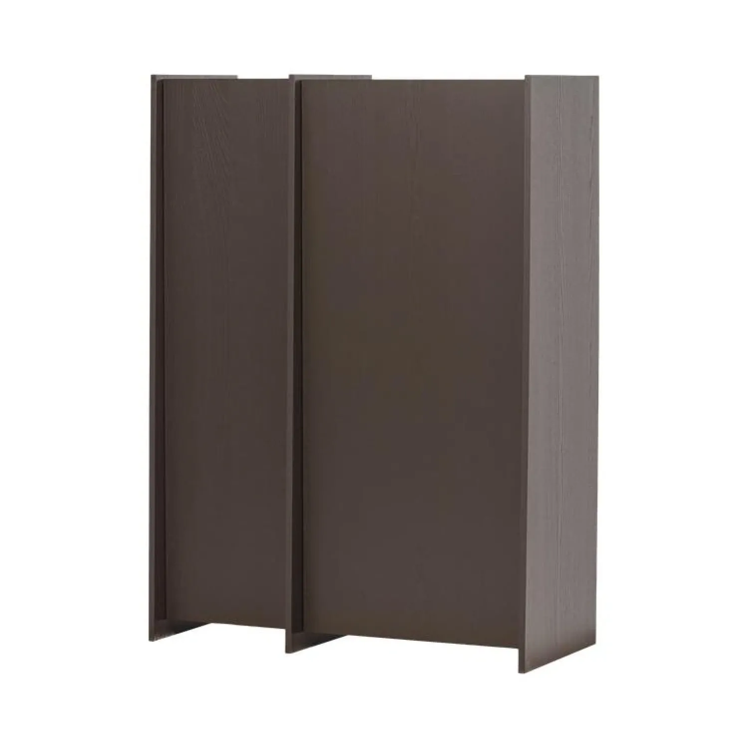 WOOOD Industriele Kasten|Kledingkasten|Brock Kledingkast 2-deurs Essen fineer Middenbruin 102cm