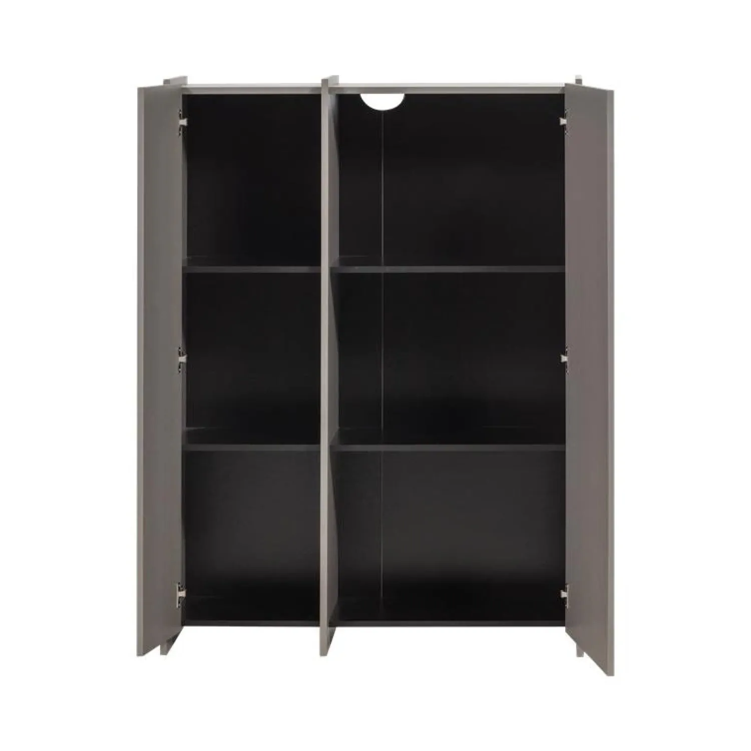 WOOOD Industriele Kasten|Kledingkasten|Brock Kledingkast 2-deurs Essen fineer Warmgrijs 102cm