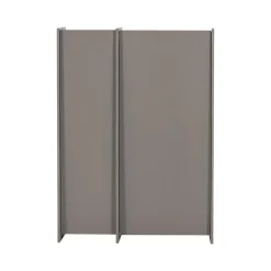 WOOOD Industriele Kasten|Kledingkasten|Brock Kledingkast 2-deurs Essen fineer Warmgrijs 102cm