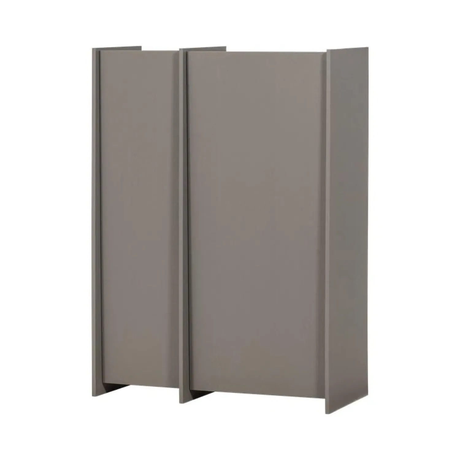 WOOOD Industriele Kasten|Kledingkasten|Brock Kledingkast 2-deurs Essen fineer Warmgrijs 102cm