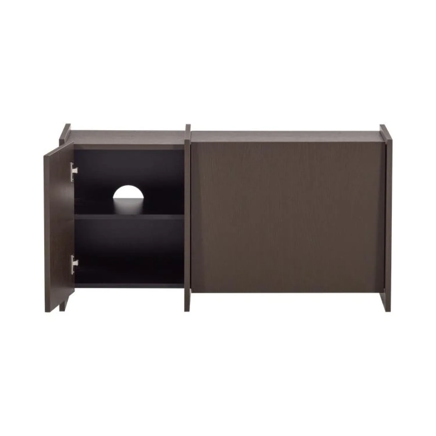 WOOOD Industriele Kasten|Tv Meubels|Brock Tv meubel Essen fineer Middenbruin 102cm