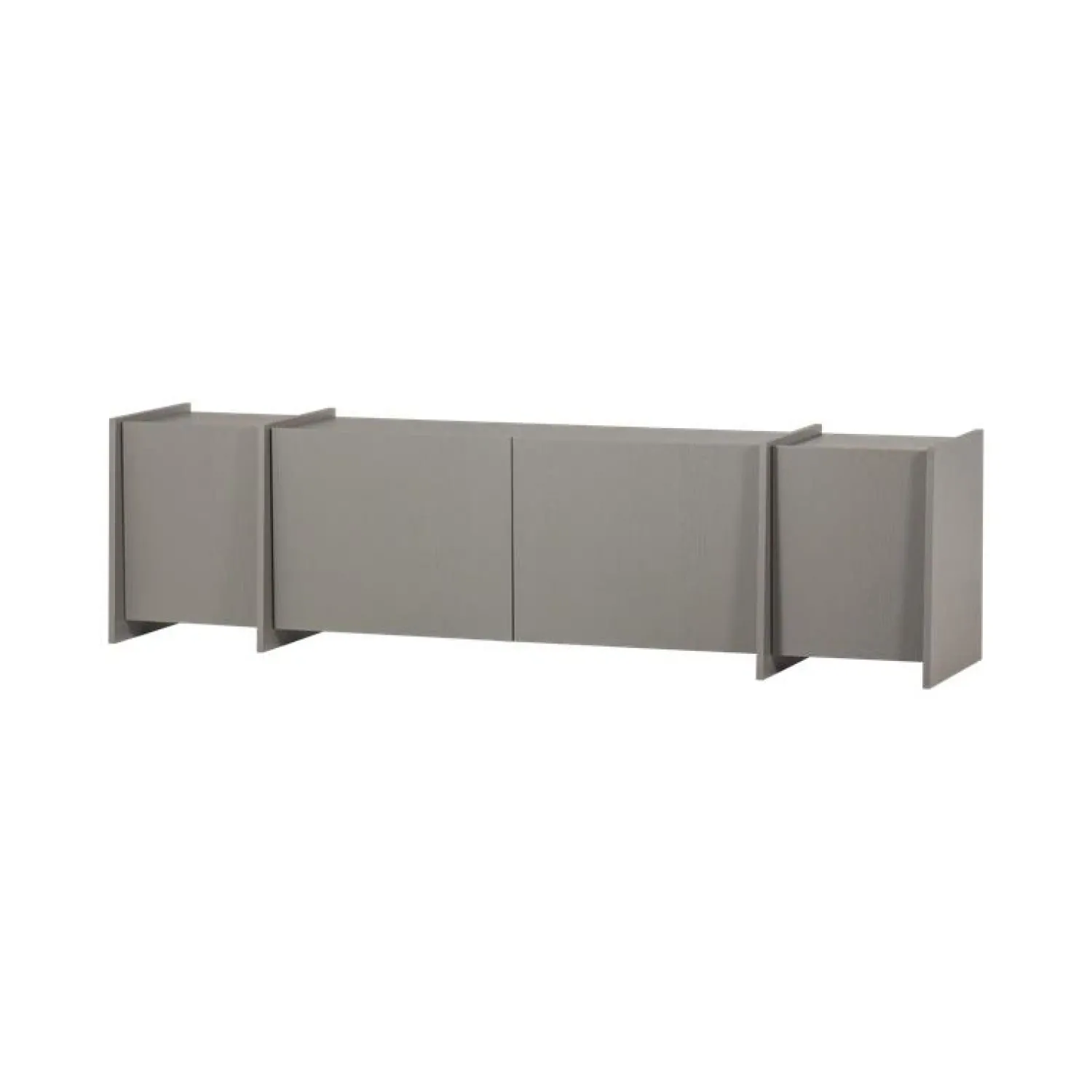 WOOOD Industriele Kasten|Tv Meubels|Brock Tv meubel Essen fineer Warmgrijs 200cm