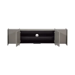 WOOOD Industriele Kasten|Tv Meubels|Brock Tv meubel Essen fineer Warmgrijs 200cm
