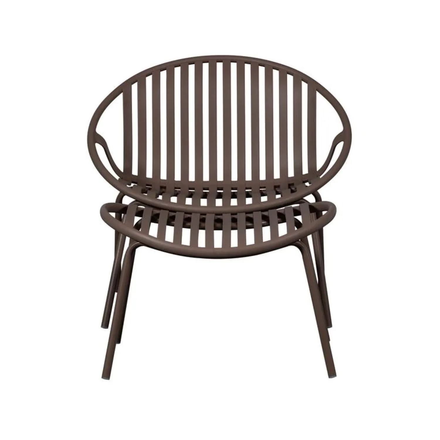 WOOOD Tuinstoelen|Bruce Tuin loungestoel met hocker paars/bruin
