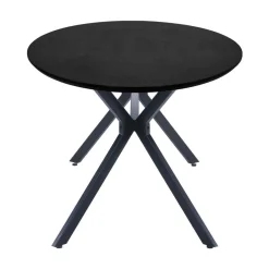WOOOD Eettafels|Bruno Ovale Eettafel zwart 220cm