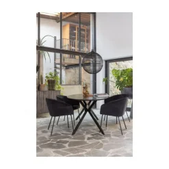 WOOOD Eettafels|Bruno Ovale Eettafel zwart 220cm