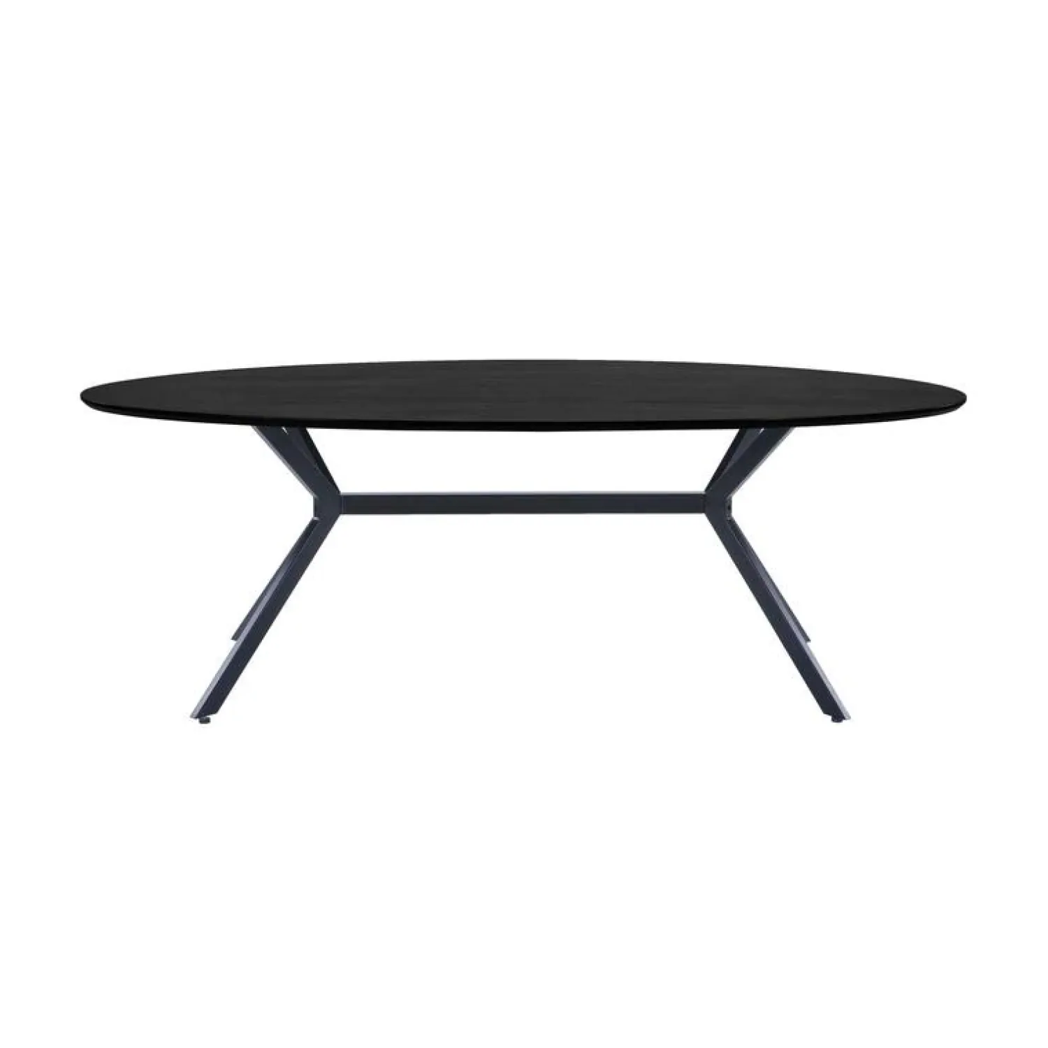 WOOOD Eettafels|Bruno Ovale Eettafel zwart 220cm