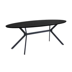 WOOOD Eettafels|Bruno Ovale Eettafel zwart 220cm