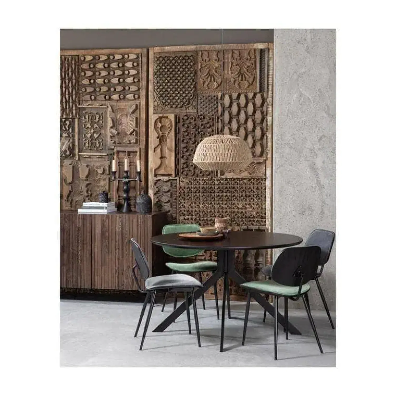 WOOOD Eettafels|Bruno Ronde Eettafel zwart 120cm