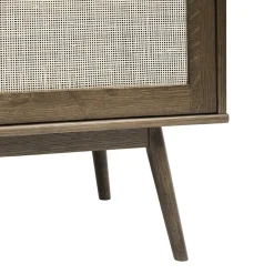 LykkeHome Dressoirs|Industriele Kasten|Burcei dressoir donkerbruin eikenhoutfineer 180cm