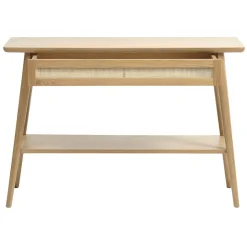 LykkeHome Bijzettafels|Burcei sidetable naturel eikenhoutfineer 110cm