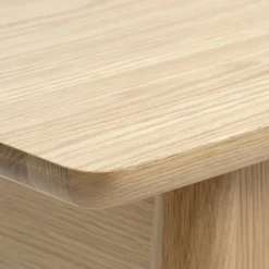 LykkeHome Bijzettafels|Burcei sidetable naturel eikenhoutfineer 110cm