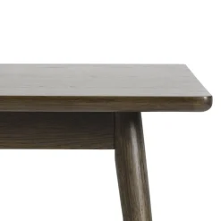 LykkeHome Eettafels|Burcei uitschuifbare eettafel donkerbruin eikenhoutfineer 150cm