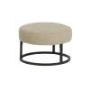 Mysons Krukjes|Cabeza Poef rond stof Beige 50cm