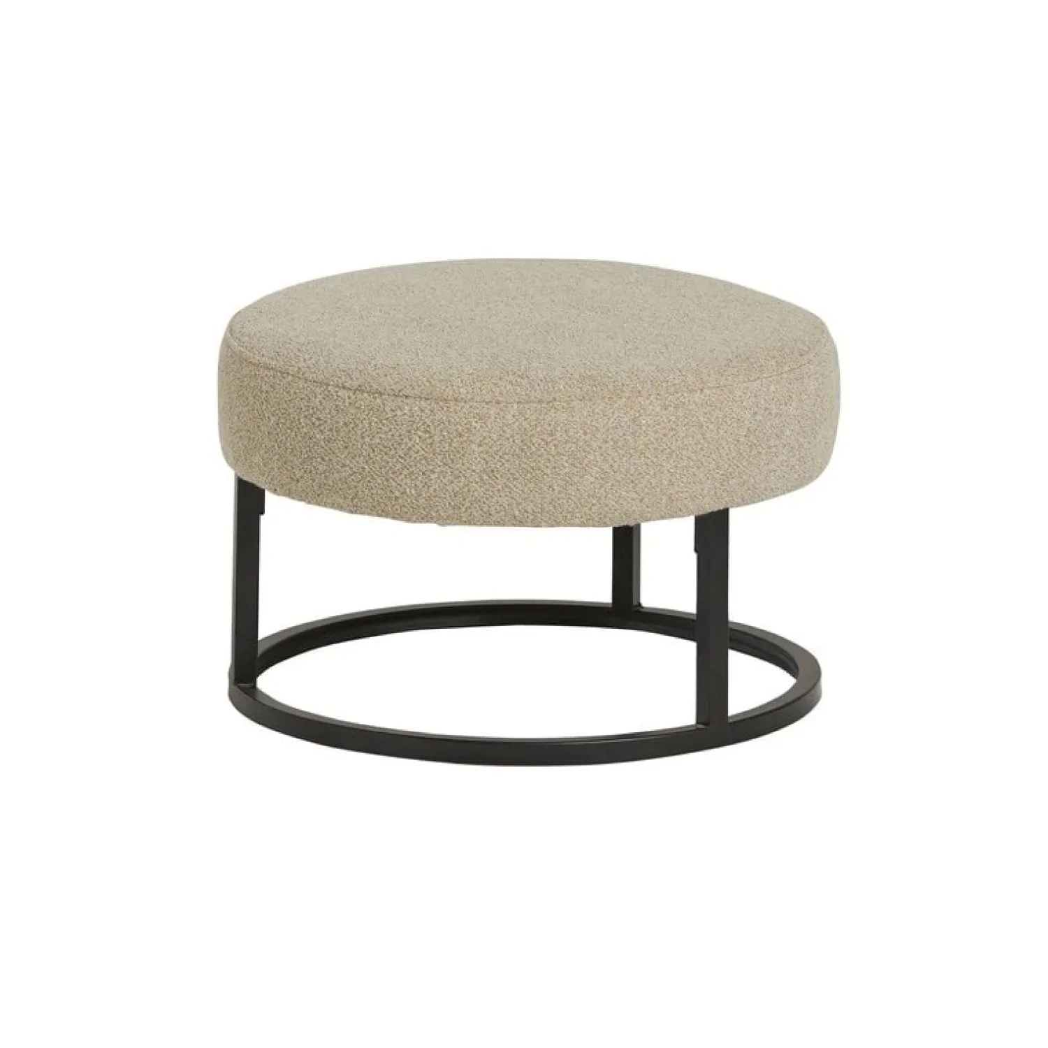 Mysons Krukjes|Cabeza Poef rond stof Beige 50cm