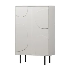 WOOOD Wandkasten|Industriele Kasten|Cadiz Opbergkast grenen grijs 85cm