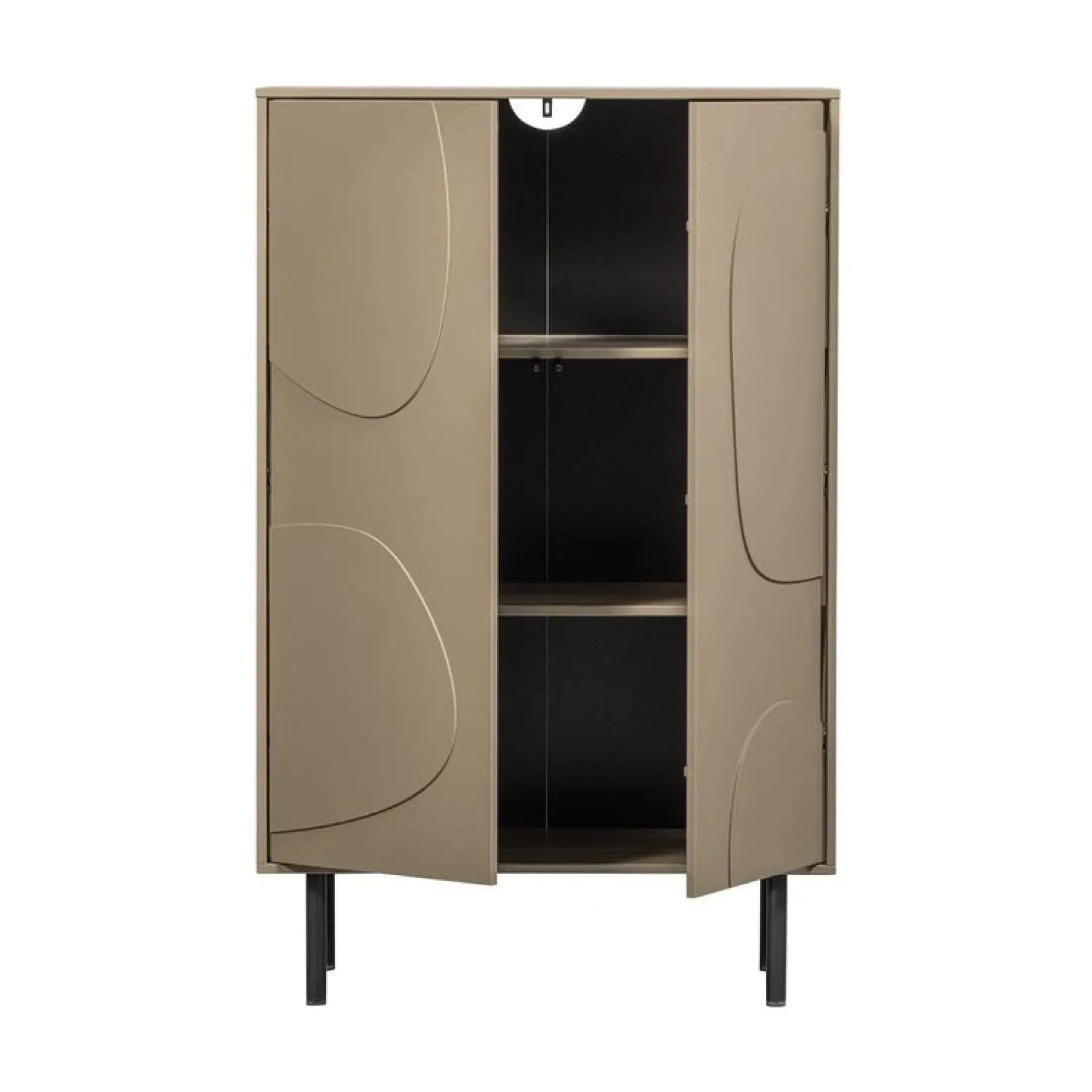 WOOOD Wandkasten|Industriele Kasten|Cadiz Opbergkast grenen taupe 85cm