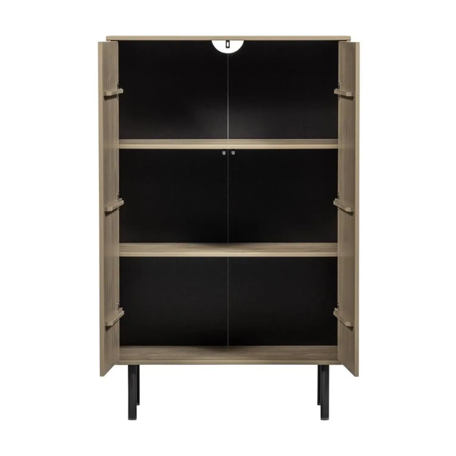 WOOOD Wandkasten|Industriele Kasten|Cadiz Opbergkast grenen taupe 85cm