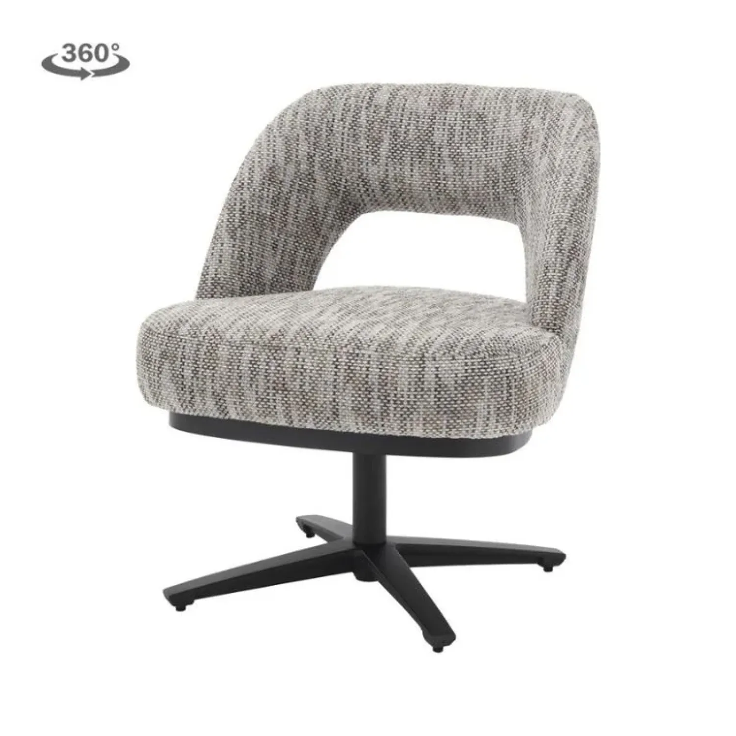Tower living Eetkamerstoelen|Caldes Eetkamerfauteuil Wit-Grijs