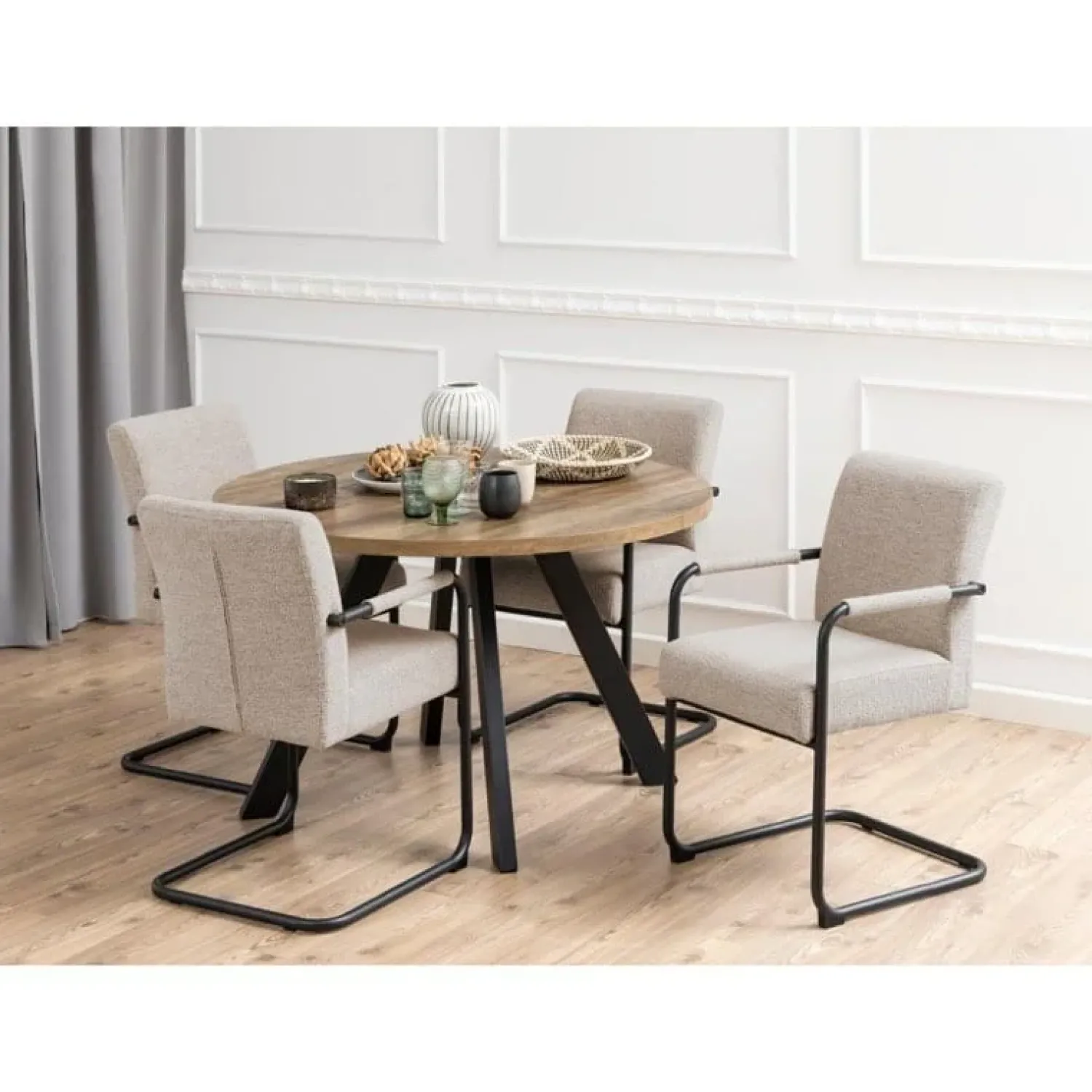 Nordhavn Eettafels|Callario Uitschuifbare Eettafel Naturel 210cm