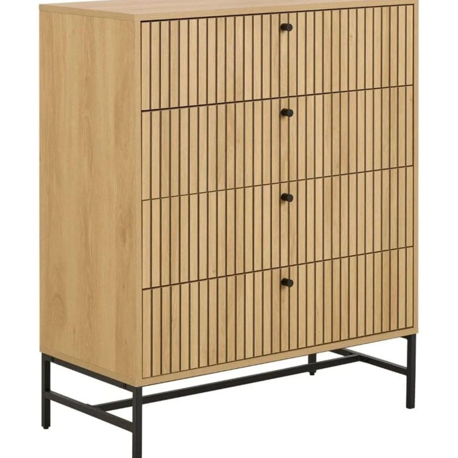 Nordhavn Ladenkasten|Industriele Kasten|Calmera Ladekast Naturel 4 lade 80cm