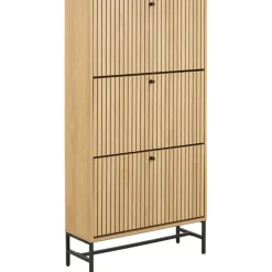 Nordhavn Schoenenkasten|Schoenenkasten|Calmera Schoenenkast Naturel 3 vak 71cm