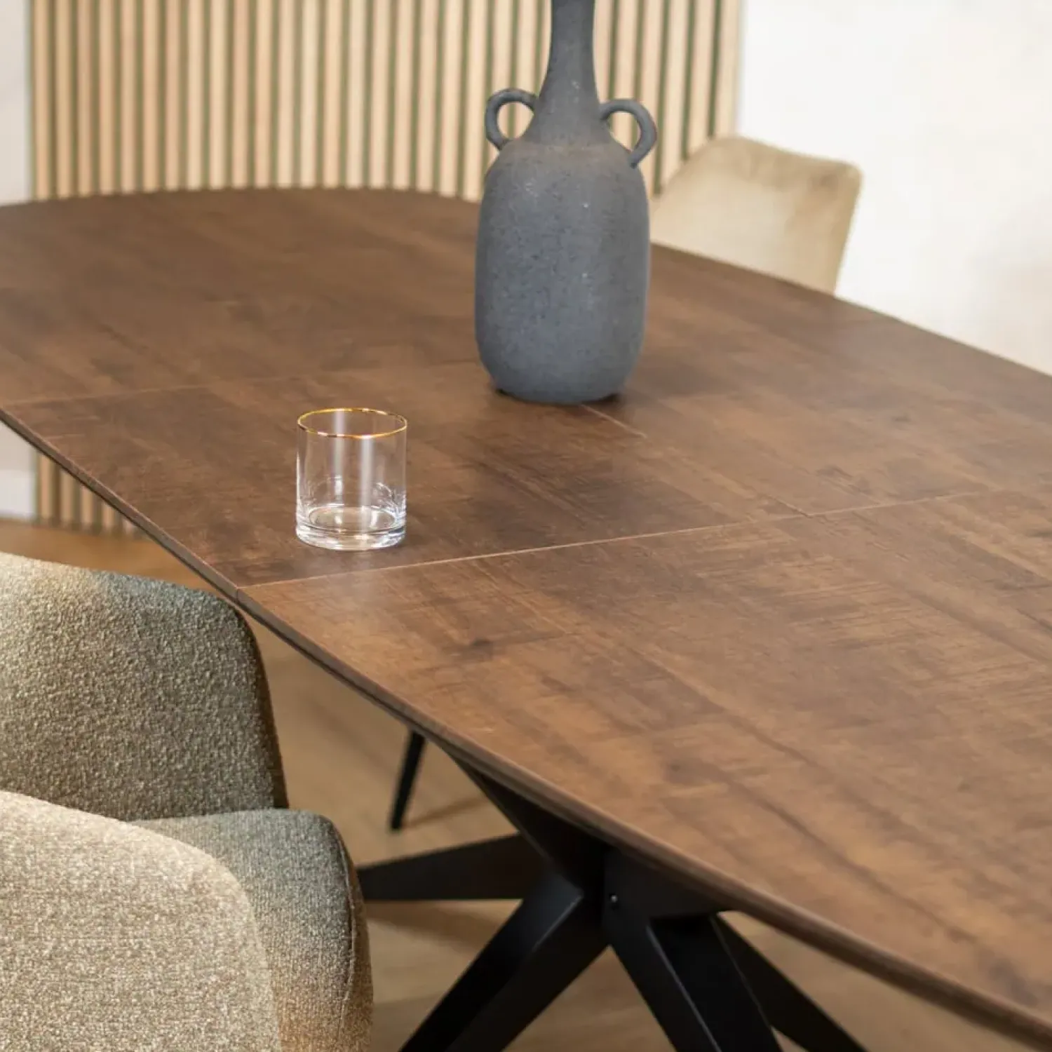 Maison Madera Eettafels|Calvenza uitschuifbare Eettafel Deens ovaal 160/217cm - Zelf samenstellen