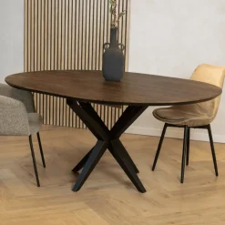 Maison Madera Eettafels|Calvenza uitschuifbare Eettafel rond 138/178cm - Zelf samenstellen