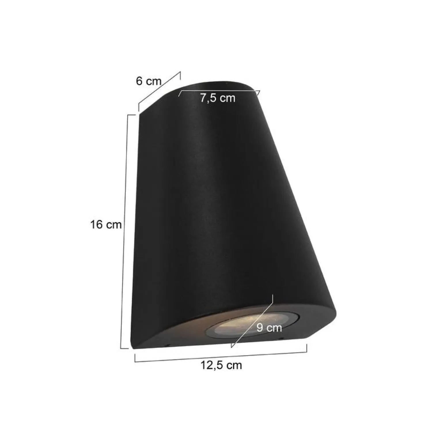 Steinmex Buitenverlichting|Carcer 1-lichts Buitenlamp pion Zwart inclusief lichtbron