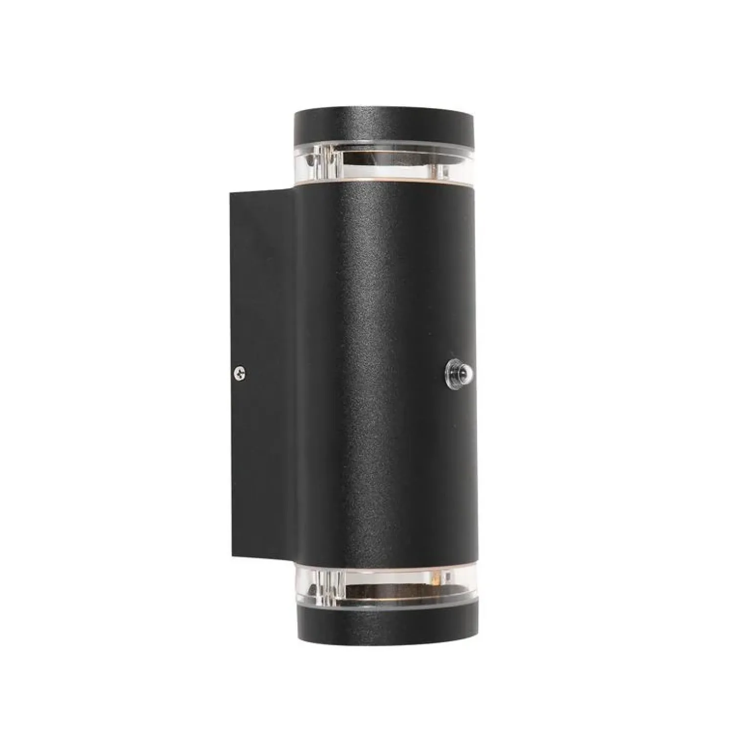 Steinmex Buitenverlichting|Carcer 2-lichts Buitenlamp rond Zwart Schemer sensor