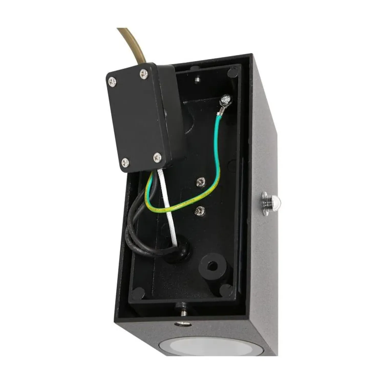 Steinmex Buitenverlichting|Carcer 2-lichts Buitenlamp vierkant Zwart Schemer sensor