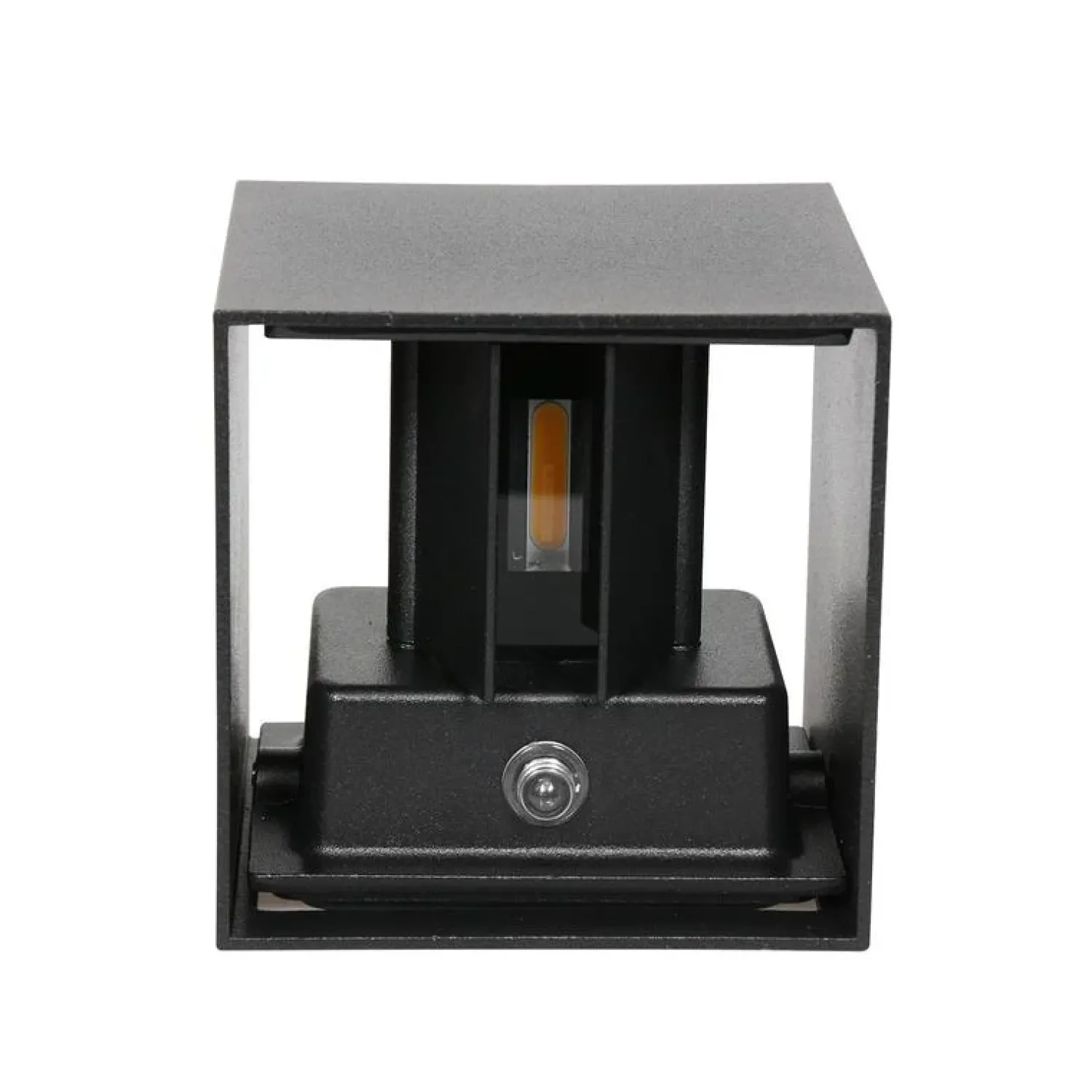 Steinmex Buitenverlichting|Carcer 2-lichts Buitenlamp vierkant XL Zwart Schemer sensor