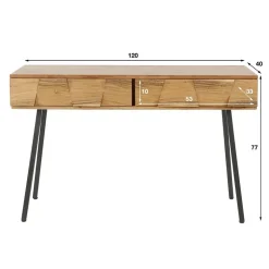 Kalfort Sidetables|Caressa kaptafel industrieel 125cm