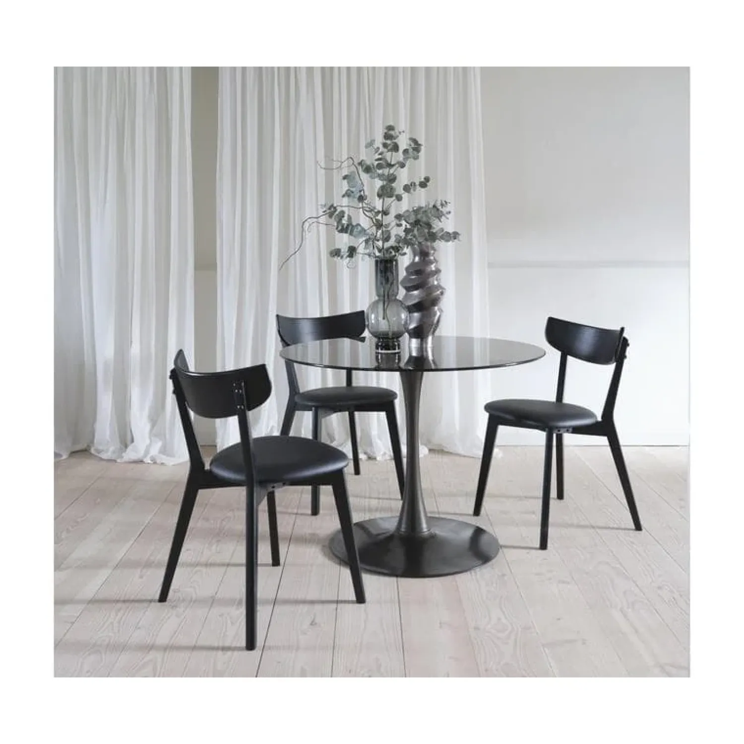 LykkeHome Eetkamerstoelen|Cari Eetkamerstoel zwart