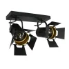 Steinmex Wandlampen|Plafondlampen|Carré 2-lichts spot zwart industrieel