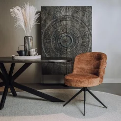 Tower living Eetkamerstoelen|Carro Eetkamerstoel bruin
