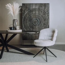Tower living Eetkamerstoelen|Carro Eetkamerstoel gebroken wit