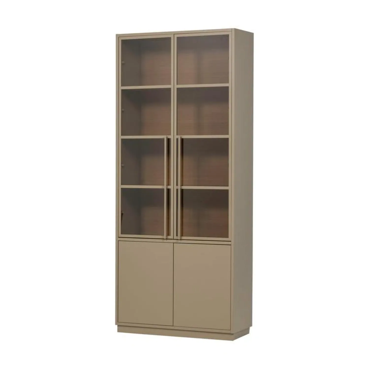 WOOOD Vitrinekasten|Industriele Kasten|Casa Buffetkast grenen mud 101 cm