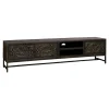 Tower living Industriele Kasten|Tv Meubels|Casina TV meubel 3 drs zwart 200cm