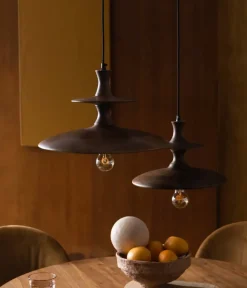 Dutchbone Hanglampen|Cath 1-lichts Hanglamp Small Walnoot