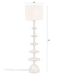 Dutchbone Vloerlampen|Cath 1-lichts Vloerlamp Walnoot