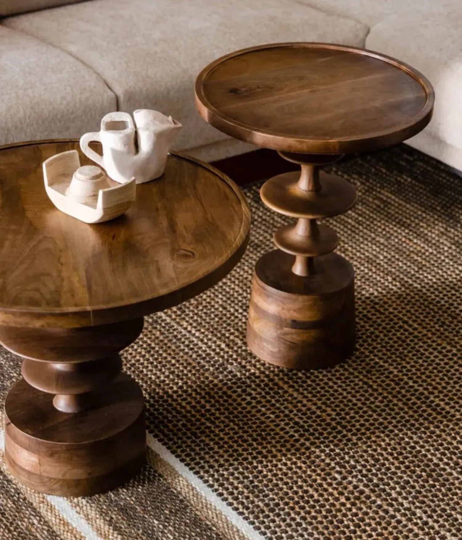 Dutchbone Salontafels|Cath Salontafel Walnoot 66cm