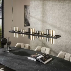 Trading Lighting Hanglampen|Glazen Hanglamp|Celia 10-lichts Hanglamp 2-kleurig glas